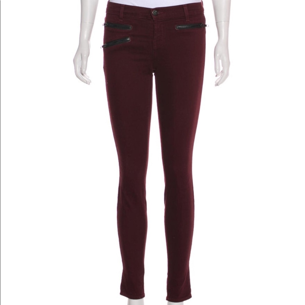 J brand Maroon skinny jeans - size 24
